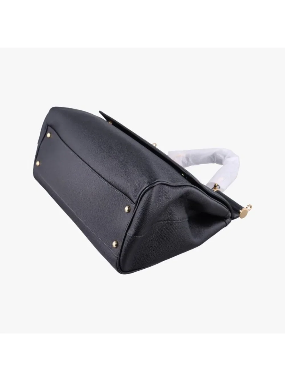 Dolce & Gabbana Sicily Black Leather Shoulder Bag